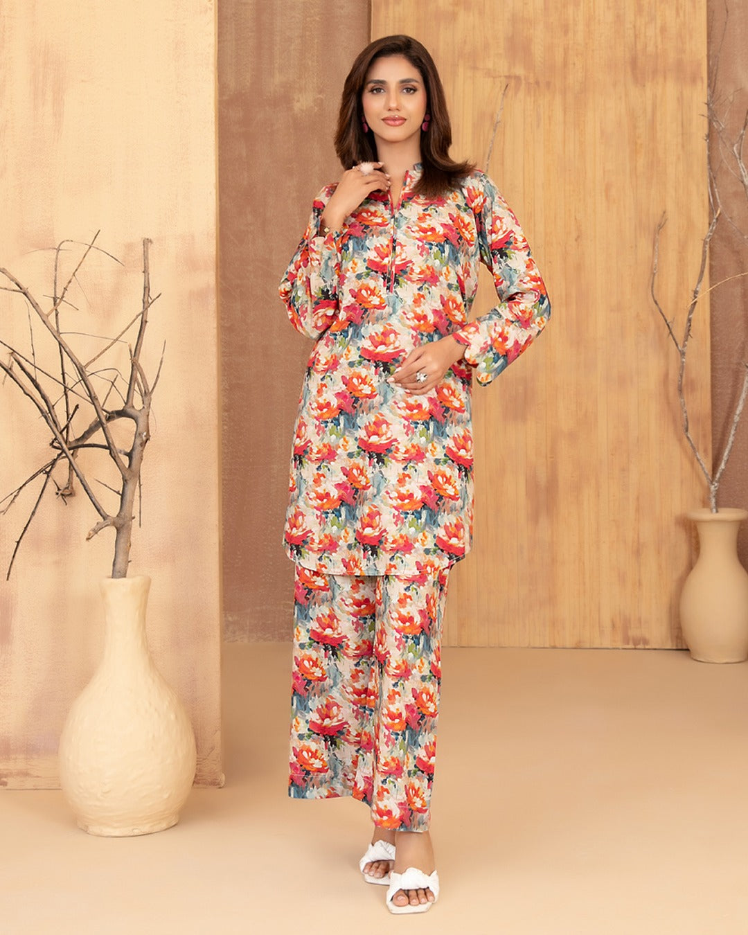 D-4640 Muse Vol I by Tawakkal Fabrics | 2 Piece Stitched Digital Printed Staple Suit for Women