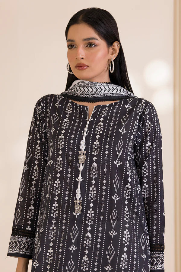 Zellbury Printed Cotton Shirt Dupatta – WUC25X20003 | 2-Piece Unstitched Cotton Suit for Women