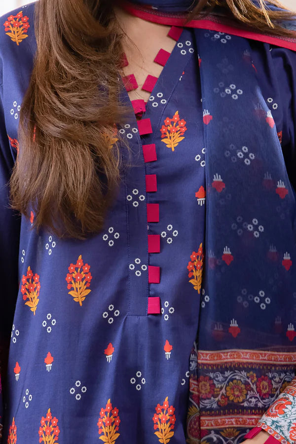 Zellbury Embroidered Lawn Shirt Dupatta – 1619 | 2-Piece Unstitched Lawn Suit for Women