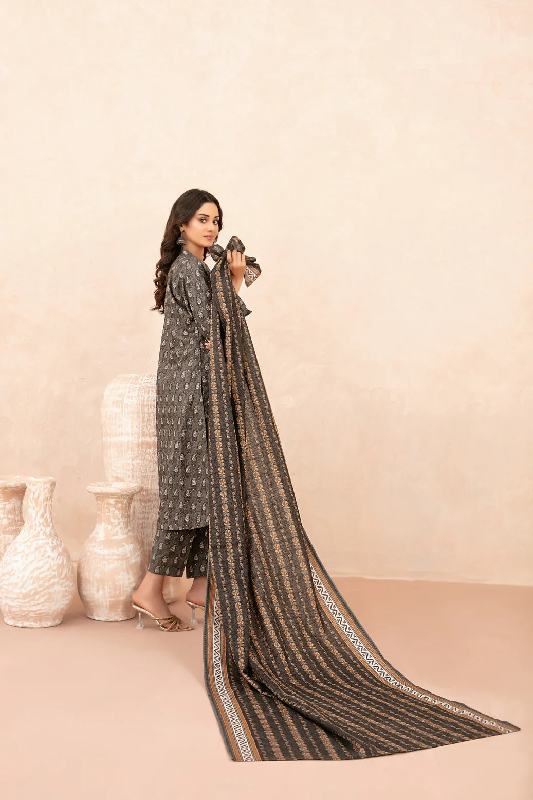 Tawakkal D-5643 Nazli | 3-Piece Unstitched Digital Printed Cross Khaddar Suit