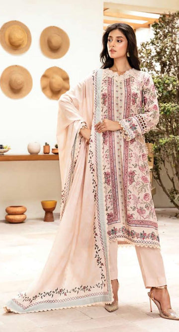 MARIA B Elaheh Collection 3 Pc Unstitched Printed Lawn Suit – MB‑ELHV3‑04