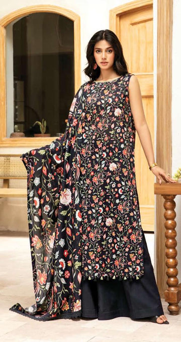 MARIA B Elaheh Collection 3 Pc Unstitched Printed Lawn Suit – MB‑ELHV3‑08