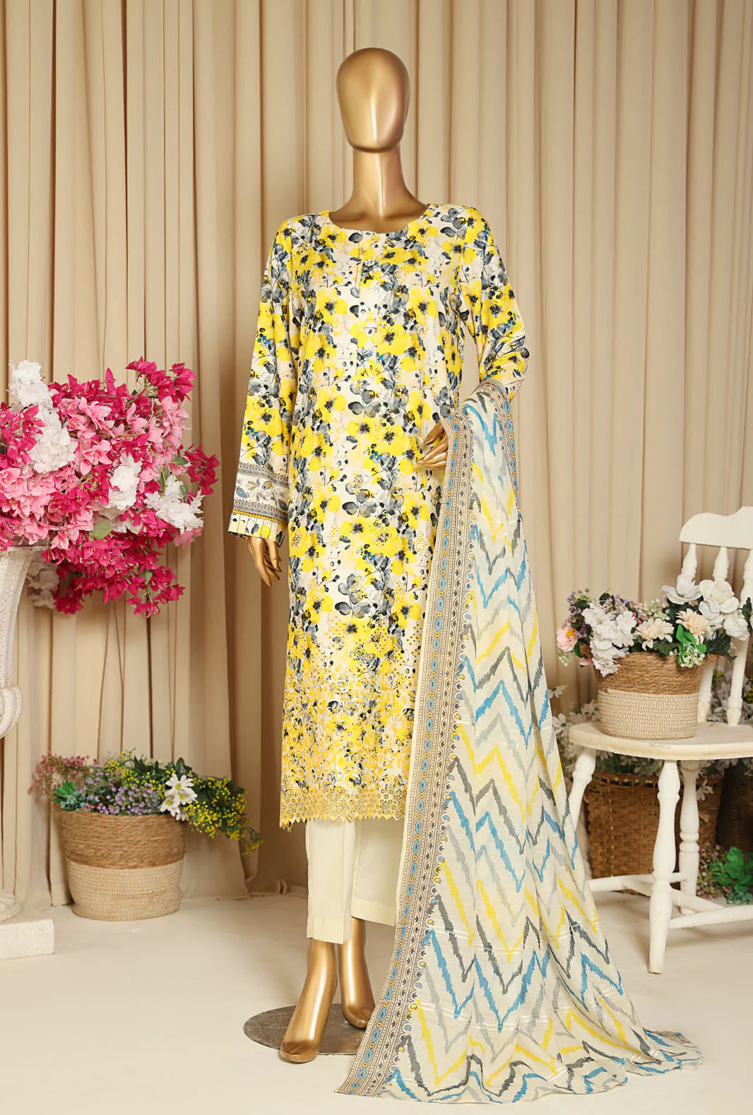 Anmol by HZ Textiles Embroidered Linen Suit Unstitched 3-Piece ALS-1334 | Premium Winter Linen Outfit