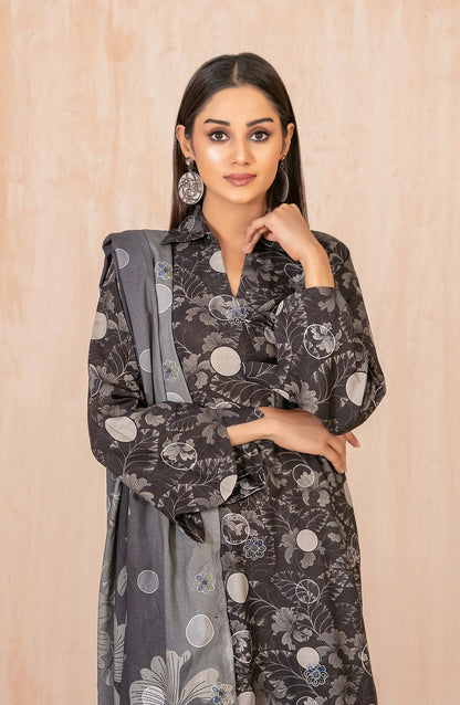 Tawakkal Azeena D-5625 | 3-Piece Unstitched Embroidered Digital Printed Slub Staple Suit