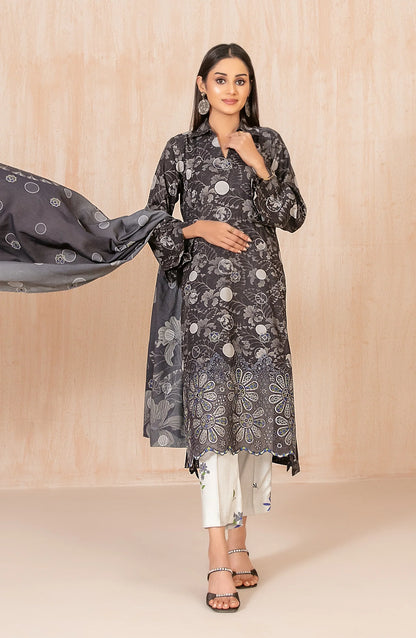 Tawakkal Azeena D-5625 | 3-Piece Unstitched Embroidered Digital Printed Slub Staple Suit