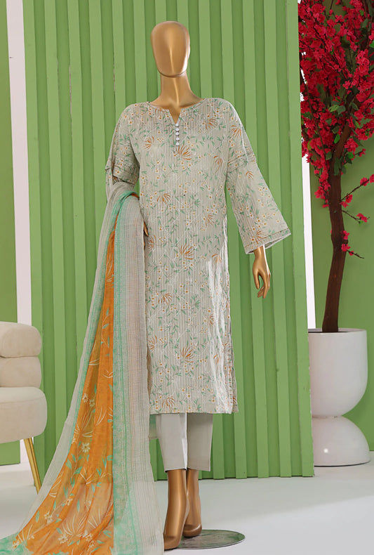 Dhagakari by HZ Textiles Embroidered Cotton Suit Unstitched 3-Piece DEC-103 | Premium Winter Cotton Outfit