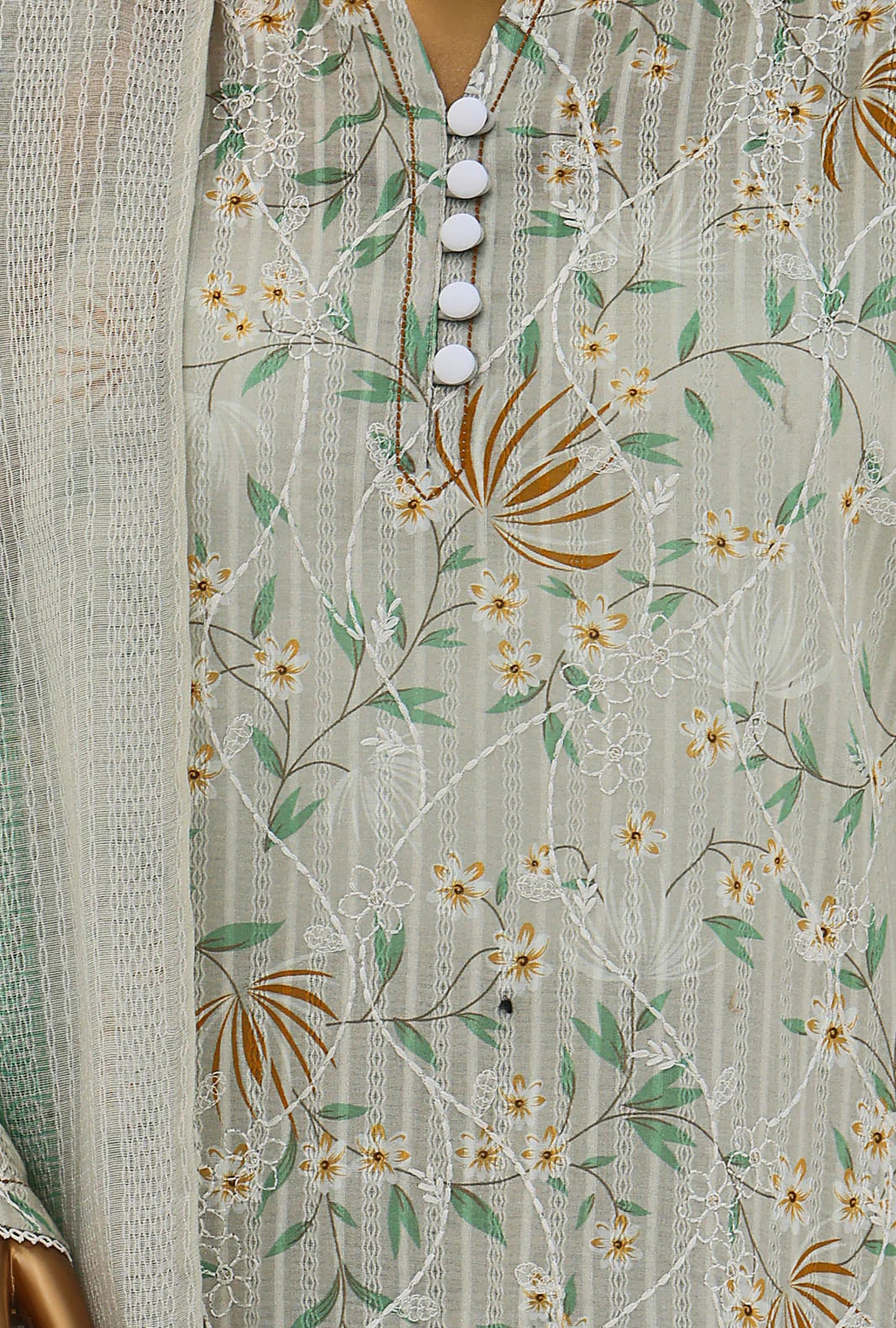 Dhagakari by HZ Textiles Embroidered Cotton Suit Unstitched 3-Piece DEC-103 | Premium Winter Cotton Outfit