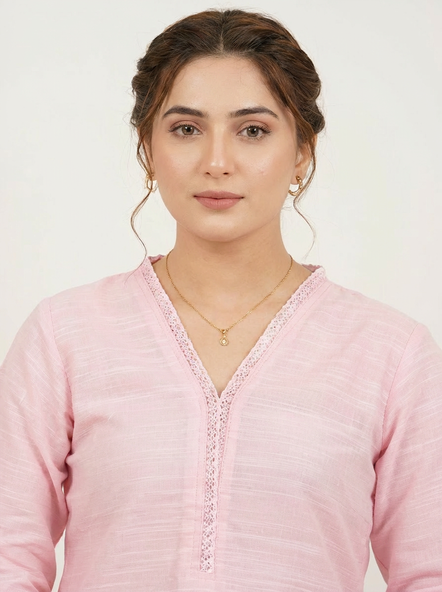 Soft Blush Khaddar Suit | 2 Piece Ready-to-Wear Khaddar Outfit for Women | DHAGAKAARI