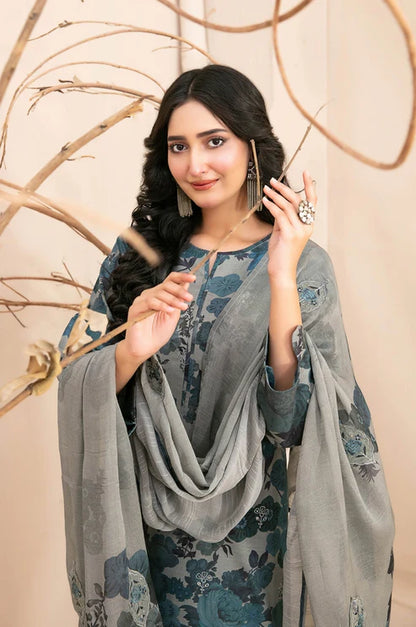 Tawakkal D-4852 Alvira | 3-Piece Unstitched Embroidered Digital Printed Staple Suit