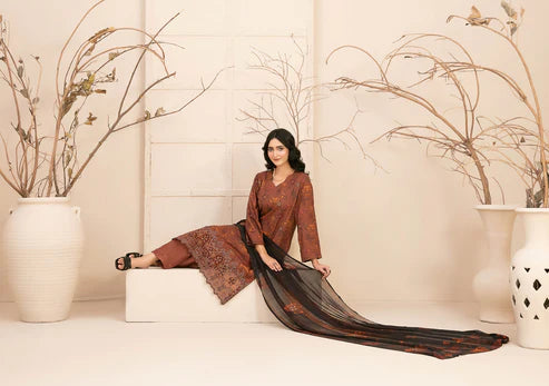 Tawakkal D-4856 Alvira | 3-Piece Unstitched Embroidered Digital Printed Staple Suit