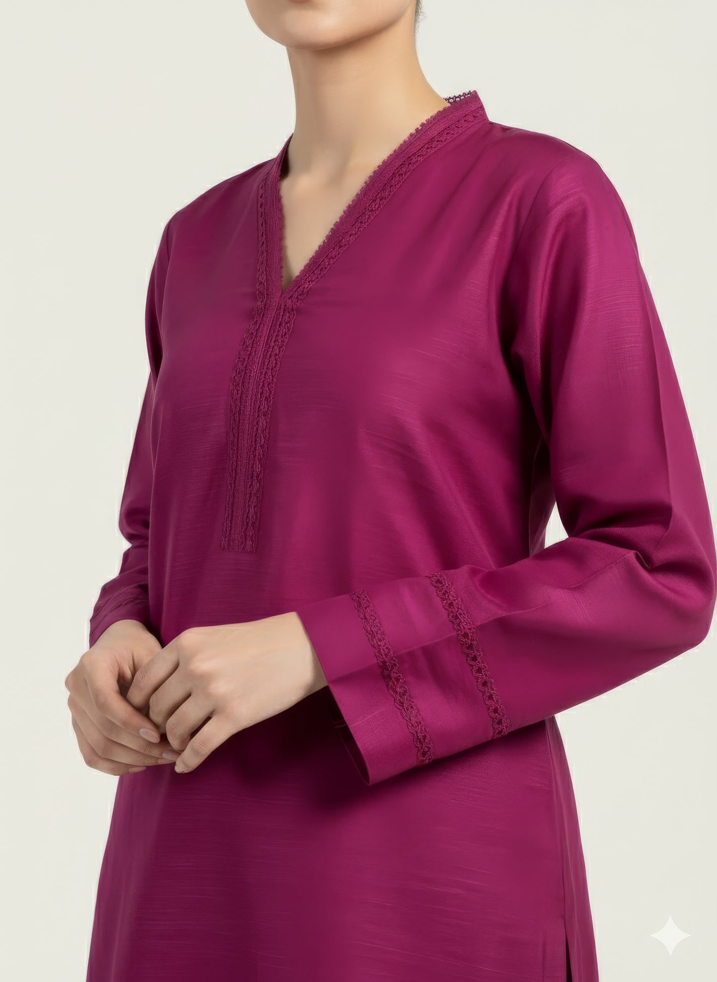 ZIYA Deep Magenta Khaddar Suit | 2 Piece Ready-to-Wear Khaddar Outfit for Women | DHAGAKAARI