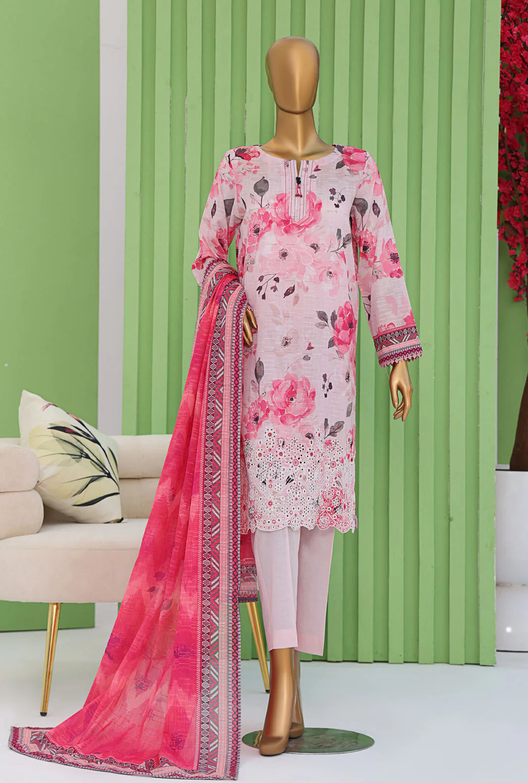 Vital by HZ Textiles Embroidered Lawn Suit Unstitched 3-Piece VEC-1259 | Premium Doriya Lawn Suit