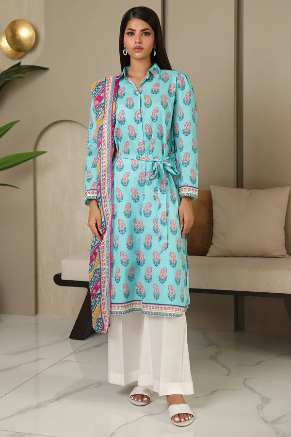 Zellbury Printed Cambric Shirt Dupatta – WUC24X20001 | 2-Piece Cambric Suit