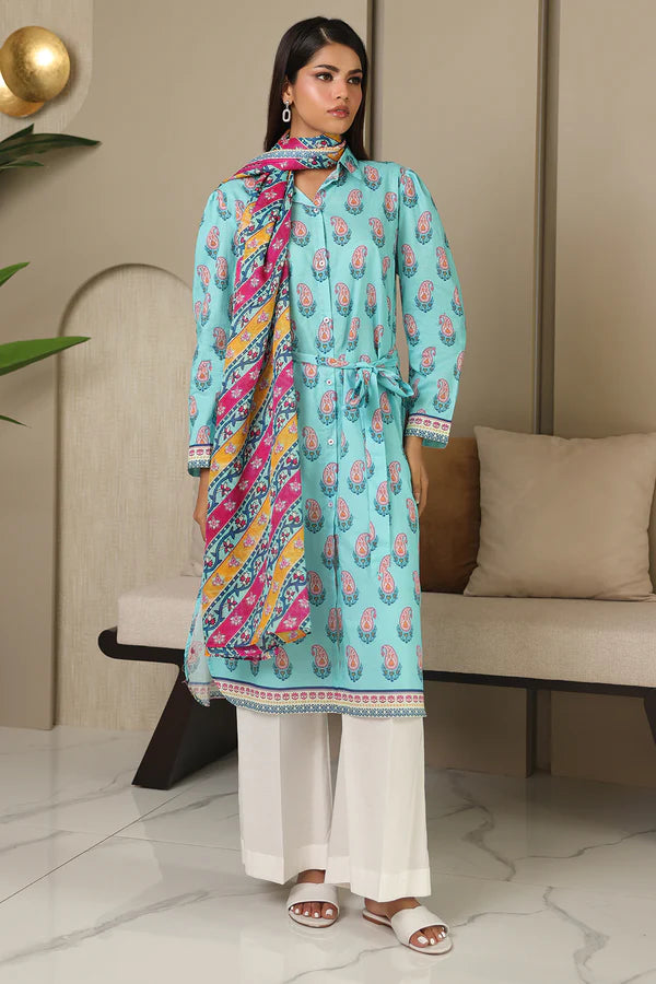 Zellbury Printed Cambric Shirt Dupatta – WUC24X20001 | 2-Piece Cambric Suit