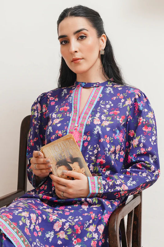 Zellbury Printed Cambric Shirt Shalwar – WUC24X20012 | 2-Piece Unstitched Cambric Suit