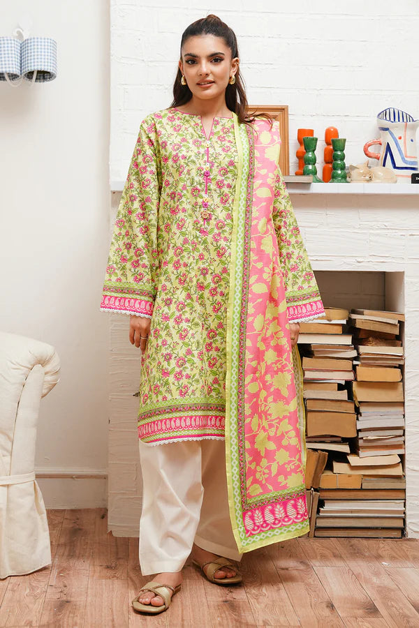 Zellbury Printed Cambric Shirt Dupatta – WUC24X20095 | 2-Piece Unstitched Cambric Suit