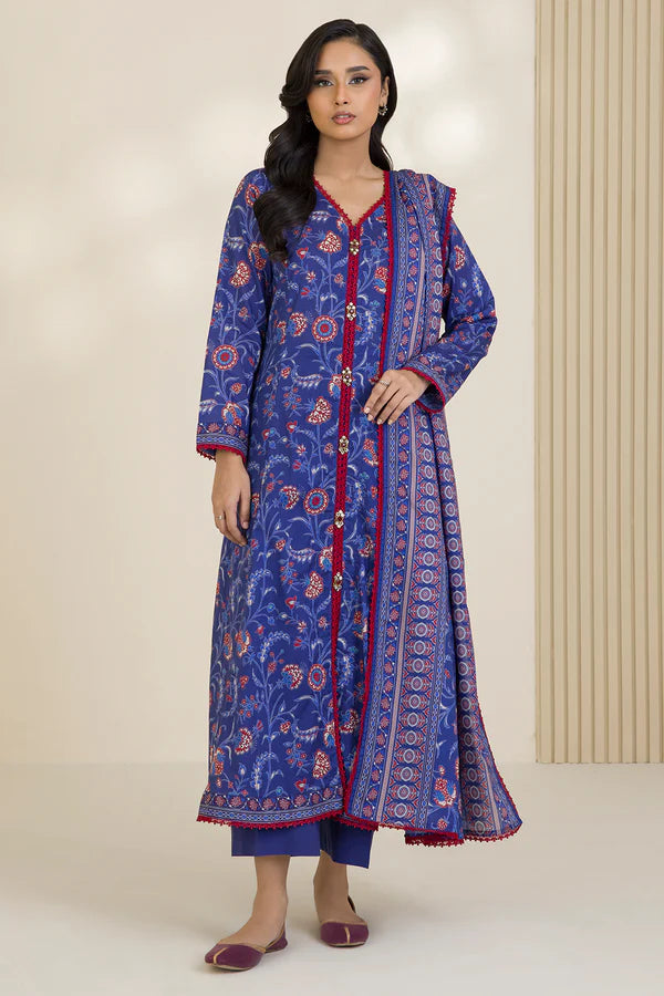 Zellbury Printed Cotton Shirt Shalwar Dupatta – WUC25X30027 | 3-Piece Cotton Suit