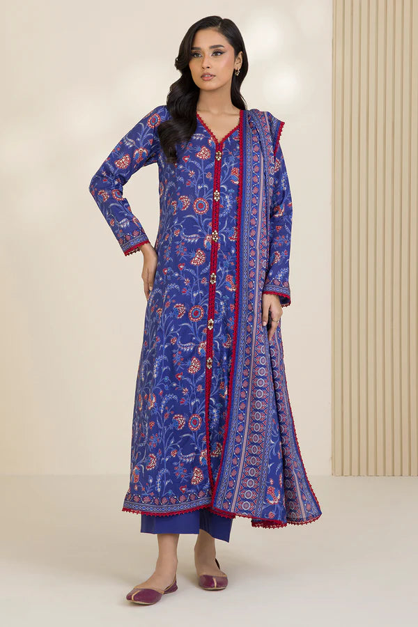 Zellbury Printed Cotton Shirt Shalwar Dupatta – WUC25X30027 | 3-Piece Cotton Suit