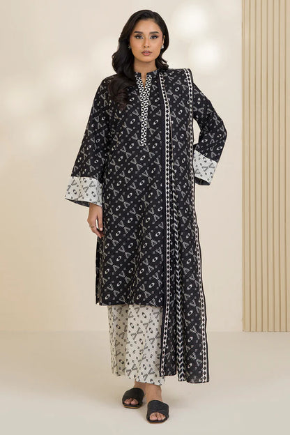Zellbury Printed Cotton Shirt Shalwar Dupatta – WUC25X30040 | 3-Piece Cotton Suit
