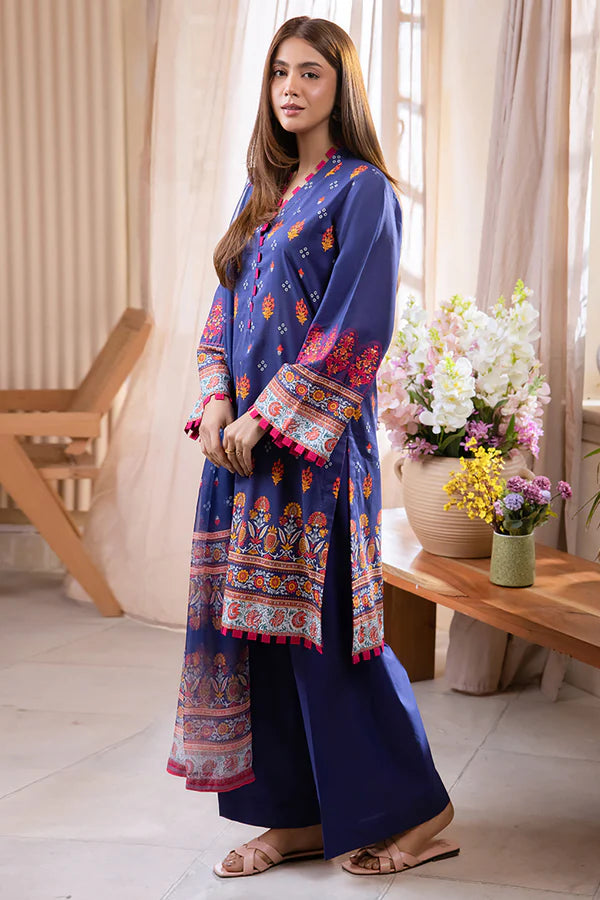Zellbury Embroidered Lawn Shirt Dupatta – 1619 | 2-Piece Unstitched Lawn Suit for Women