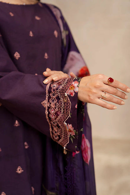 Zellbury Embroidered Shirt Shalwar Dupatta – WUS25E30145 | 3-Piece Cambric Suit