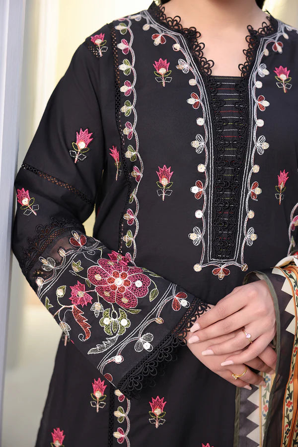 Zellbury Embroidered Shirt Shalwar Dupatta – WUS25E30148 | 3-Piece Cambric Suit