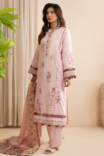 Zellbury Embroidered Lawn Shirt Shalwar Dupatta – WUS25E30357 | 3-Piece Lawn Suit