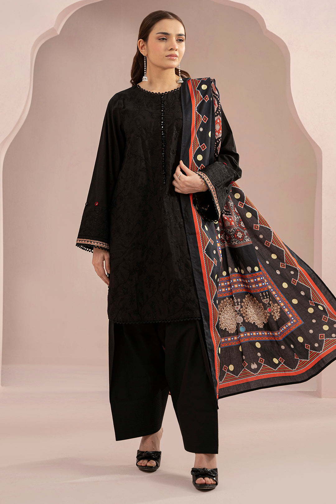 Zellbury Embroidered Shirt Shalwar Dupatta - 0533