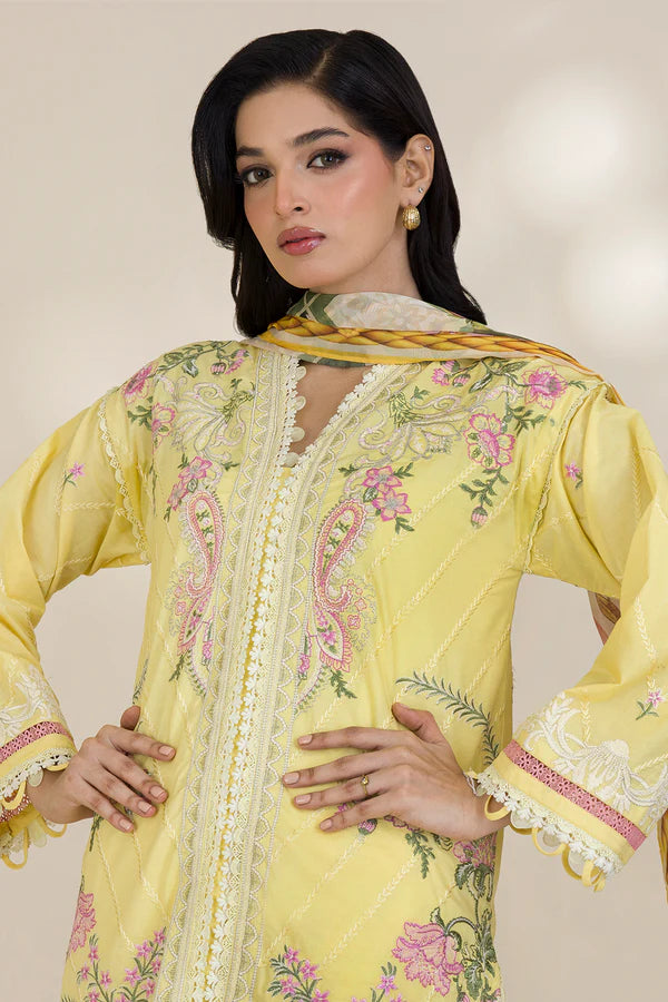 Zellbury Embroidered Lawn Suit – WUS25E30534 | 3-Piece Lawn Suit