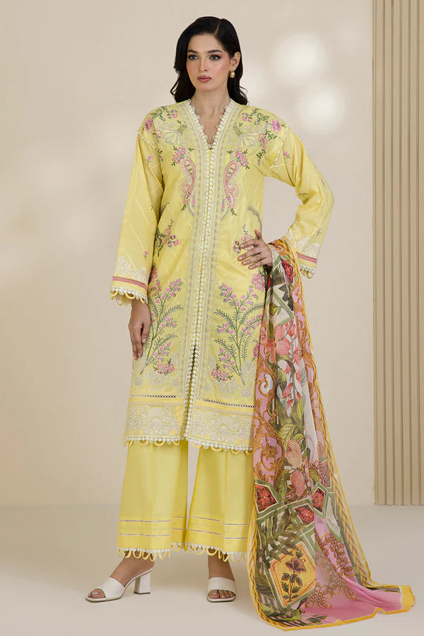 Zellbury Embroidered Lawn Suit – WUS25E30534 | 3-Piece Lawn Suit