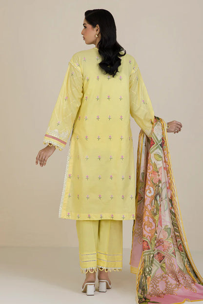 Zellbury Embroidered Lawn Suit – WUS25E30534 | 3-Piece Lawn Suit