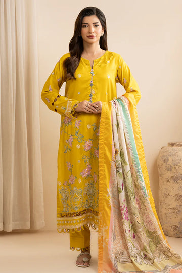 Zellbury Embroidered Shirt Shalwar Dupatta – WUS25E30739 | 3-Piece Lawn Suit