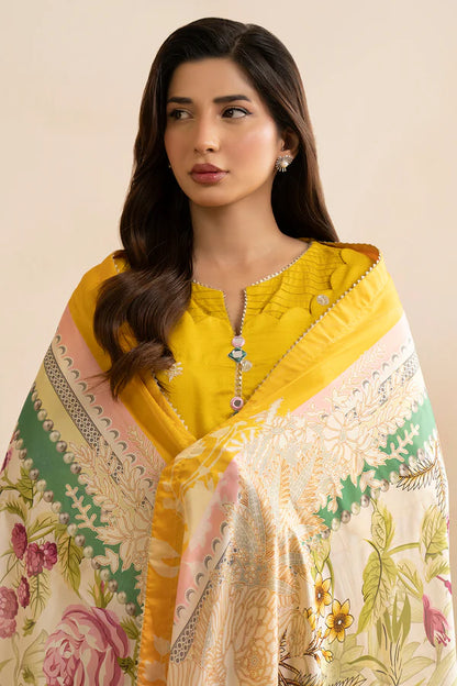 Zellbury Embroidered Shirt Shalwar Dupatta – WUS25E30739 | 3-Piece Lawn Suit