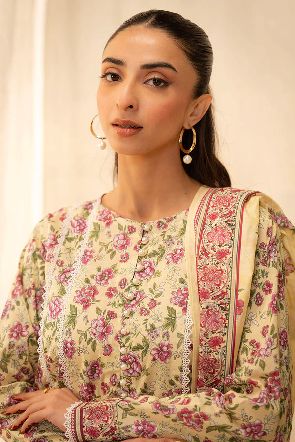 Zellbury Printed Lawn Shirt Dupatta – WUS25X20009 | 2-Piece Unstitched Lawn Suit