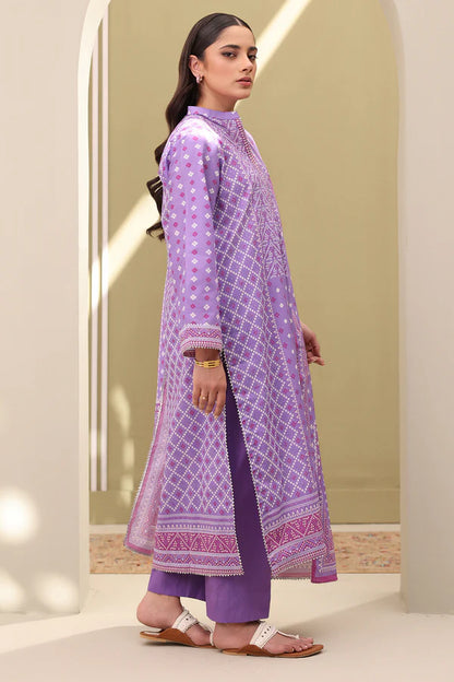 Zellbury Printed Slub Lawn Shirt Shalwar Dupatta – WUS25X30384 | 3-Piece Lawn Suit