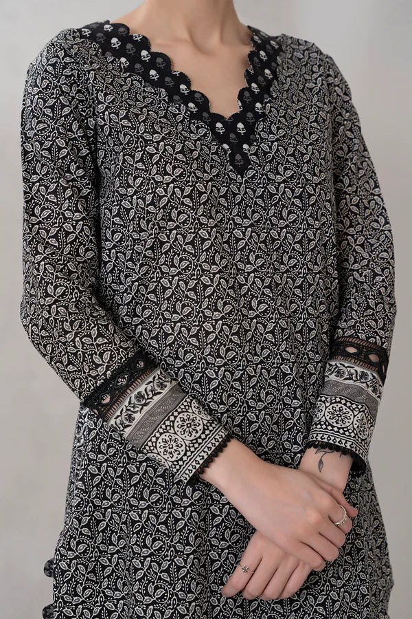 Zellbury Printed Lawn Shirt Shalwar Dupatta – WUS25X30451 | 3-Piece Lawn Suit