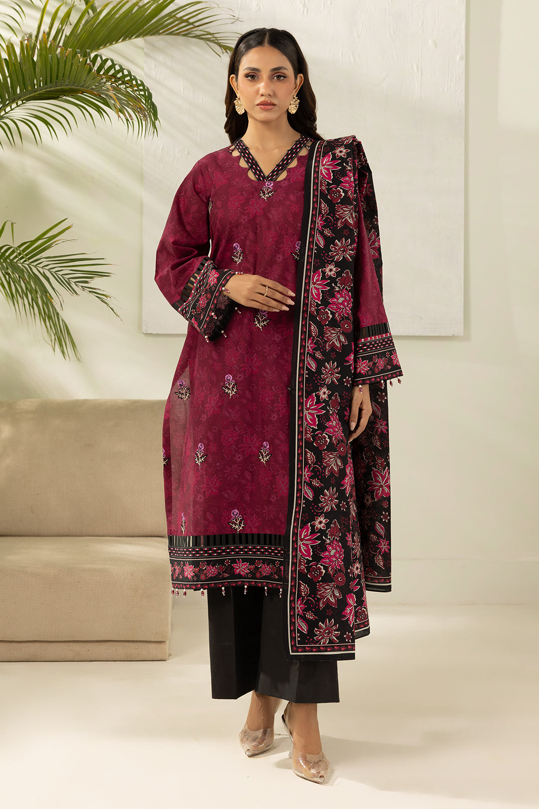 Zellbury Embroidered Shirt Dupatta - 0600