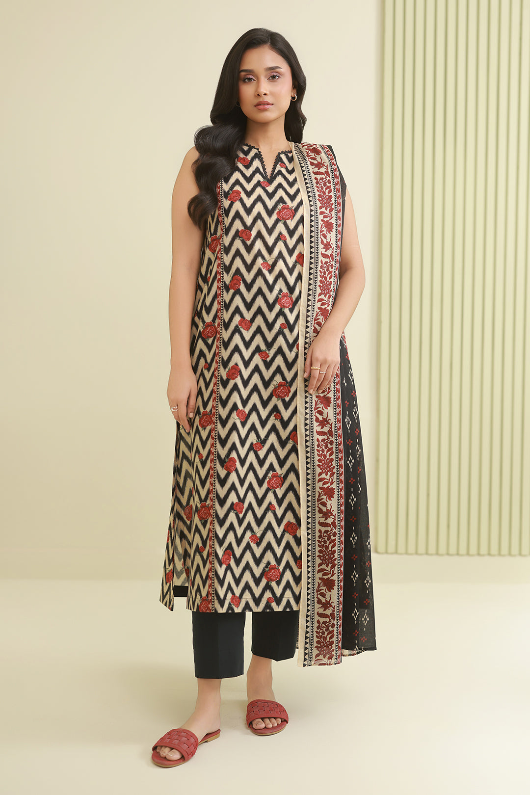 Zellbury Shirt Dupatta - 0666