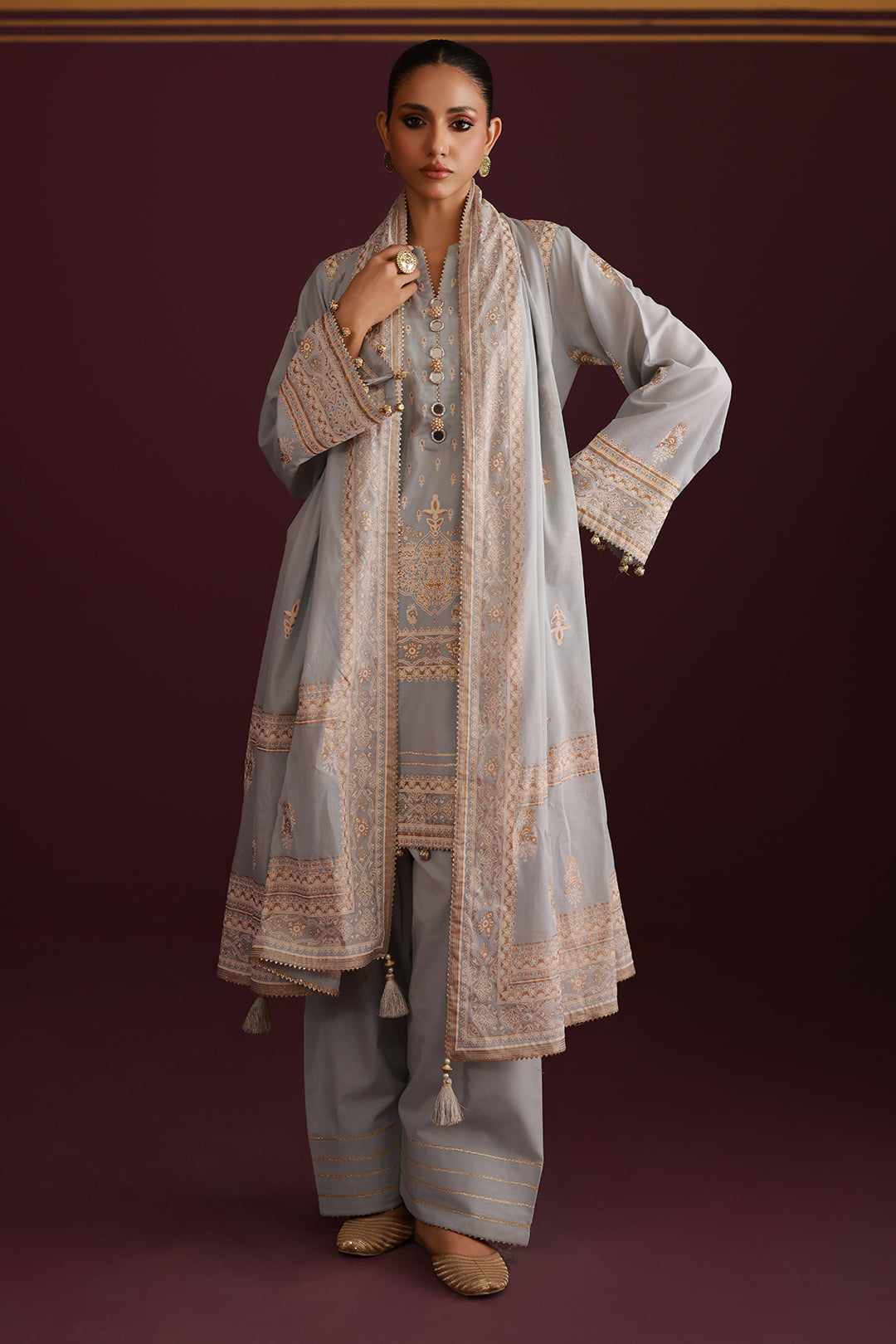 Zellbury Shirt Shalwar Dupatta - 0438