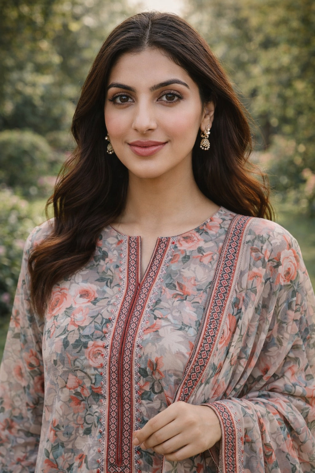 3 Piece Printed Lawn Suit - Floral