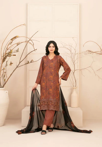 Tawakkal D-4856 Alvira | 3-Piece Unstitched Embroidered Digital Printed Staple Suit